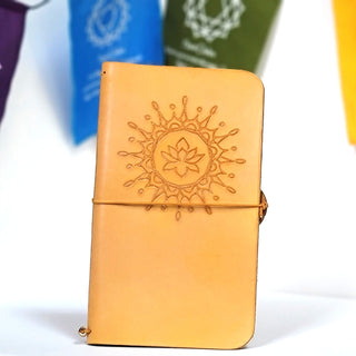 Lotus Mandala | Leather Notebook Cover | Banana