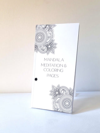 Mandala coloring book with meditations