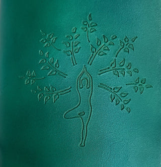 Tree Pose | Leather Notebook Cover | Jade