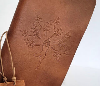 Tree Pose | Leather Notebook Cover | Earth