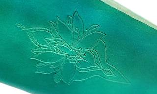 Lotus Wand | Leather Notebook Cover | Jade