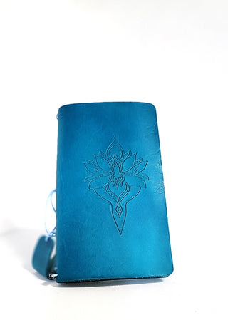 Lotus Wand | Leather Notebook Cover | Ocean