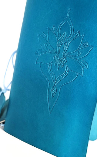 Lotus Wand | Leather Notebook Cover | Ocean