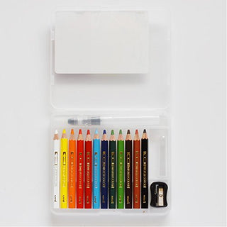 Water Color Compact Pencil Set, 12 Colors - Nature